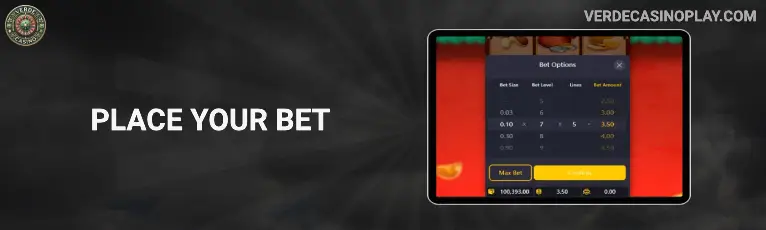 Platzieren Sie Ihre Wette im Verde Casino